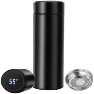 Black Stylish Smart Water Bottles with Digital Temperature D