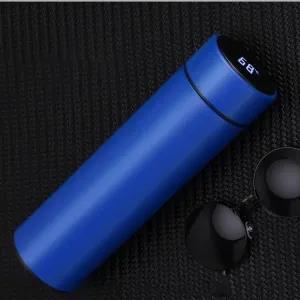 Blue Stylish Smart Water Bottles with Digital Temperature Di
