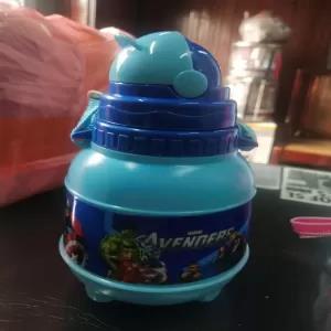 Humpty Dumpty Blue Plastic Water Bottle With Straw