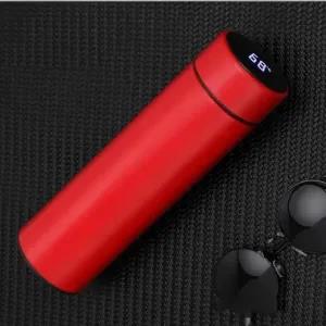 Red Stylish Smart Water Bottles with Digital Temperature Dis
