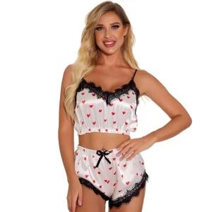 Lace Sexy Women Pajama Suit