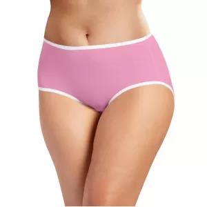 Plus Size Women Full Brief Mid Waist Pure Cotton Panty