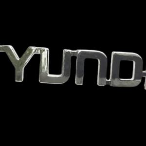 HYUNDAI Chrome Car Badge