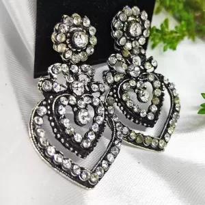 Generic Stainless Steel Couple Bangle & Earrings Set