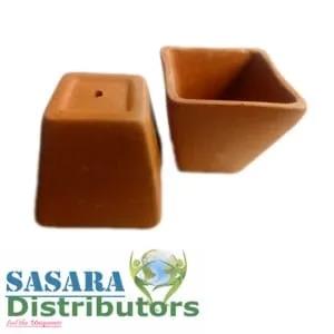 Clay Square Mini Flower Pot 05 pcs