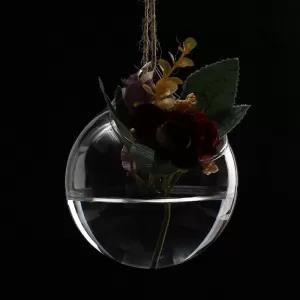 Generic Clear Glass Hanging Vase Planter Terrarium Home Decor