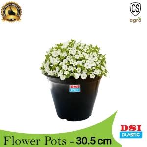 DSI Pot 5pcs Set Black Flower Pot Home Garden