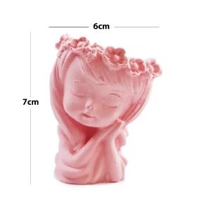 Pink Cactus Cement Pot Succulent Planter