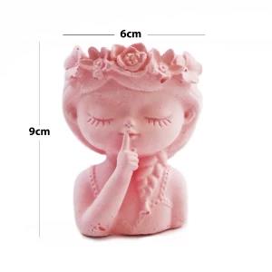 Pink Cactus Cement Pot Succulent Planter