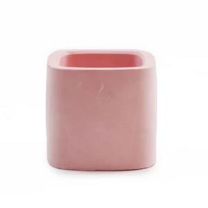 Pink Cactus Mini Cement Pot Succulent Planter