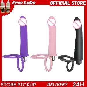 Double Penetration penis Strap On Dildo Vibrating