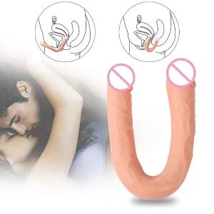 Generic Double-headed Dildo Realistic Lesbian Sex Toy