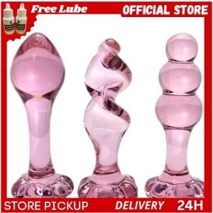Crystal Glass Flower Butt Plug sex toy