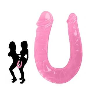 Generic U Shape Double Realistic Dildo for Vagina and Anal