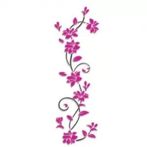 3D Flower Tree Wall Decoration Sticker - Pink