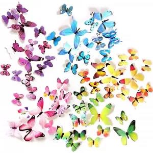 Generic 3D Butterfly Wall Stickers 24 Pieces