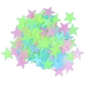 High Quality 3D Light Emitting Star Stickers - 100 Pieces Ra