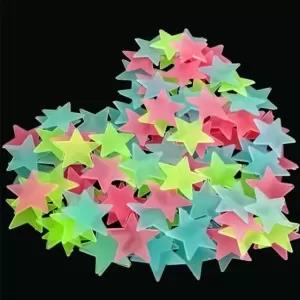 Radium 50 Pieces Glow Stars stickers Bedroom