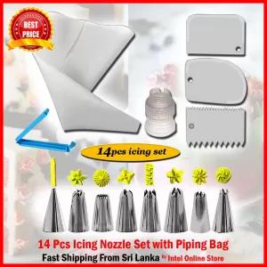 White High Quality 14 Pieces Cake Decorating Kit Supplies Se