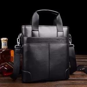 Royal Black Businessmen PU Leather Shoulder Crossbody Bag