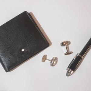 Mont Blanc Wallet and Cufflink with Pen