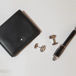Mont Blanc Wallet and Cufflink with Pen