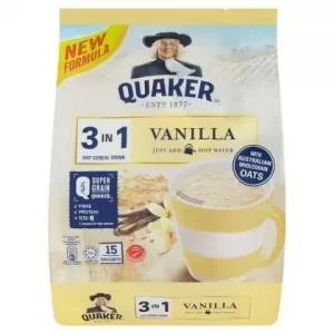Quaker 3 in 1 Oat Cereal Drink Vanilla 15 Sachets x 28g (420