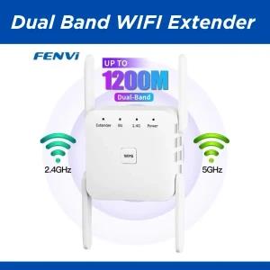 FENVI 1200Mbps Dual-Band WiFi Repeater 4 Antennas