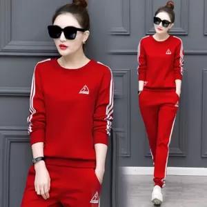 [3XL][Red] Loungewear Sweatshirt Tops Spring Summer Women Fa