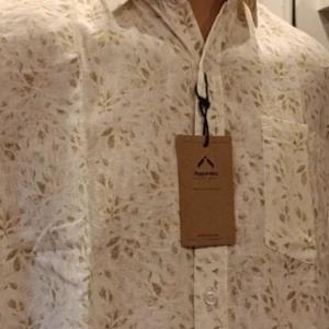 Apparelco Long Sleeve Printed Linen Shirt