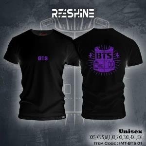BTS Design Printed Black Color t shirt