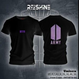 BTS Design Printed Black Color t shirt