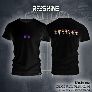 BTS Design Printed Black Color t shirt