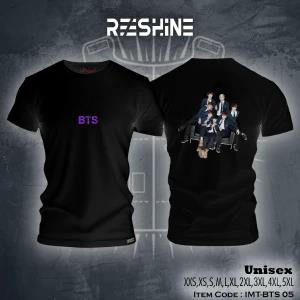 BTS Design Printed Black Color t shirt