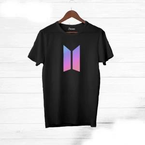 BTS Design Printed Black Color t shirt