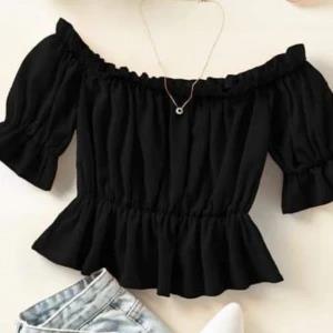 FA-Fashion Inner Smoking Top 3/4 Sleeve Off-Shoulder