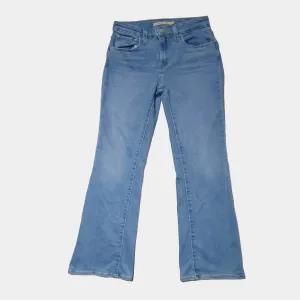 Generic High Rise Bootcut Jeans Blue Waist:32
