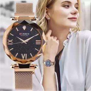 Generic Rosegold Starry Sky Ladies Magnet Watch
