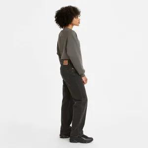 Levis Low Pro Womens Jeans Black Mid Rise Straight Leg