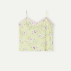 M Multicolor Womens Flower Power Cotton Top