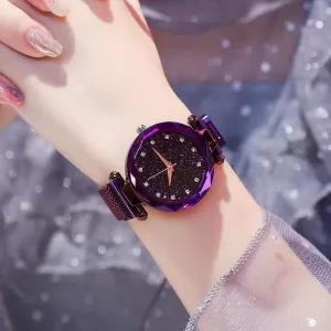 Purple Starry Sky Girls Ladies Magnet Rosegold Black Gold Bl