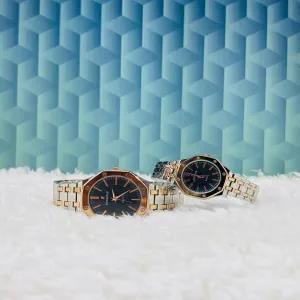 Two Tone New WOMENS AND BOYS CASUAL COUPLE WATCH