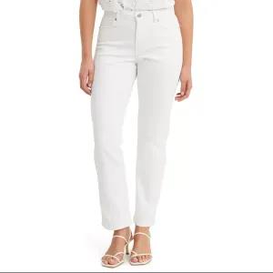 Waist:30 White Womens Levis Classic Straight-Leg Jeans