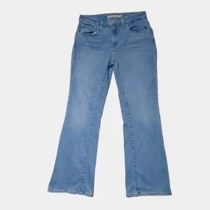 Waist:36 Blue Womens High Rise Bootcut Jeans - Denim