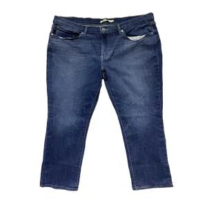 Waist:40 Blue Womens 724 High Rise Straight Jeans Plus Size - 005