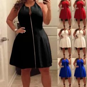 ZANZEA 2021 Summer Women 4XL V Neck A-line Dress Casual Sle