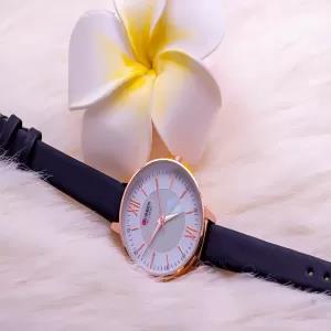 Black CURREN 2022 Ladies Girls Woman Fashionable Leather Str