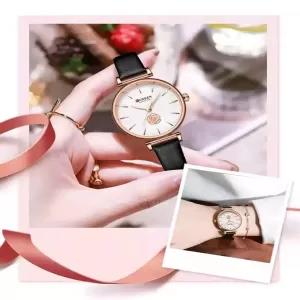 Black CURREN Ladies Girls Woman Fashionable AdAdjustable Cas