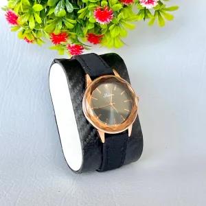 Black New Womens Casual Red/Black Strap Wrist Watches