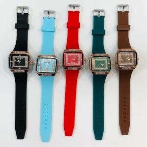 Black New Womens Casual Square Watch